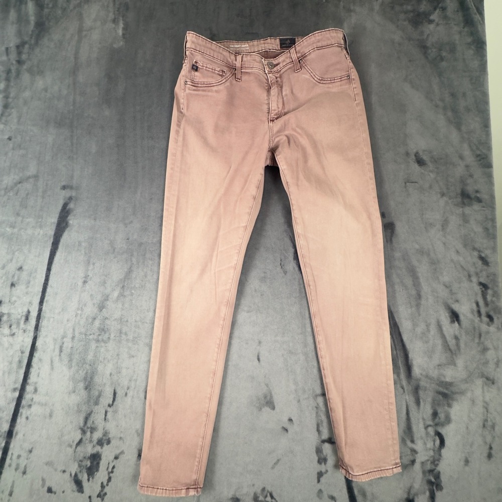 AG Adriano Goldschmied The Abbey Ankle Jeans Womens 27 Pink Super Skinny